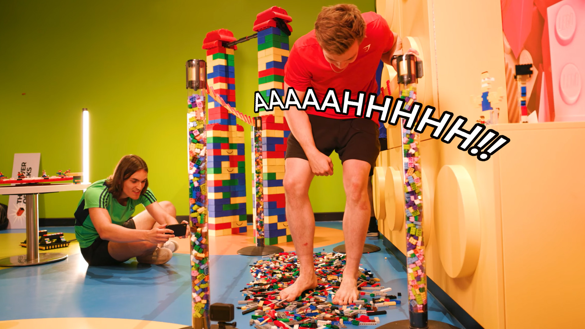 "The LEGO® Bricks - Walk Of Death" - Stan Browney walking over LEGO® bricks